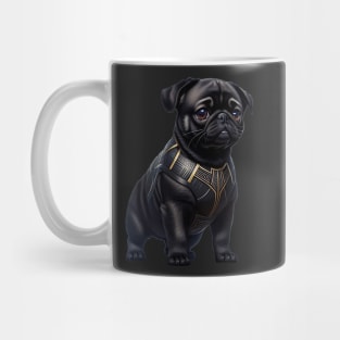 Adorable Pug in Intricate Royal Armor - Powerful and Cute Mug